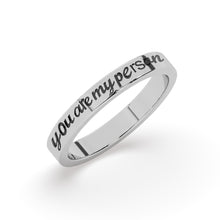 Load image into Gallery viewer, Letter For Loved Once | Letter Ring Band Design | Anniversary Ring | Valentine Gift
