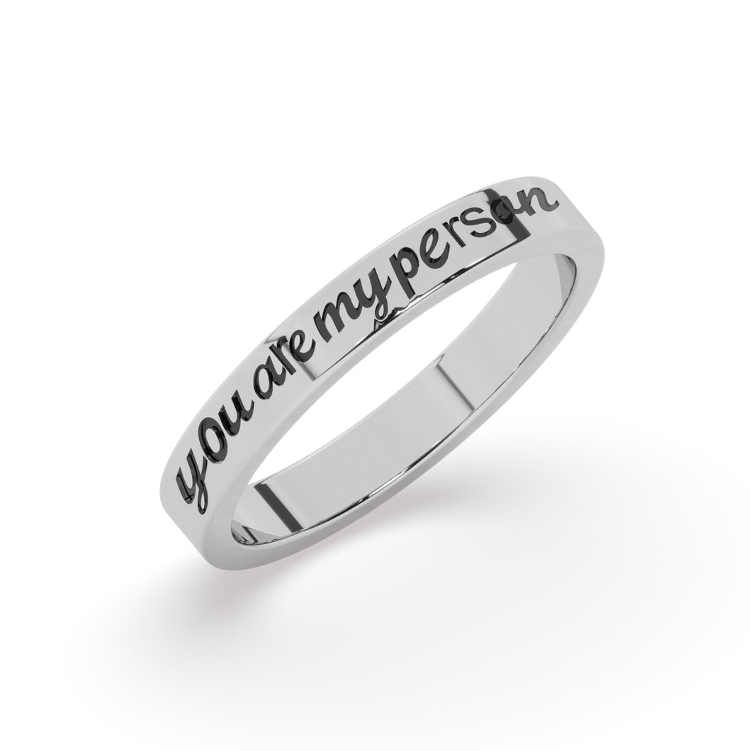 Letter For Loved Once | Letter Ring Band Design | Anniversary Ring | Valentine Gift