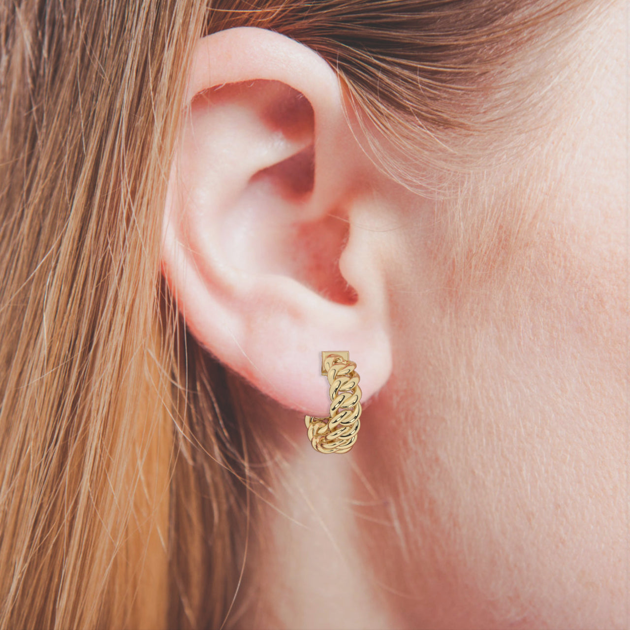 Gold Round Shape Earrings | Gold Filled Earrings | Huggie Earrings | Minimalist Earrings