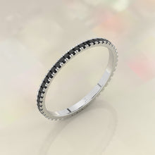 Load image into Gallery viewer, Natural Diamond Pave Set | Round Shape Black Diamond | Engagement Ring | Minimalist Ring
