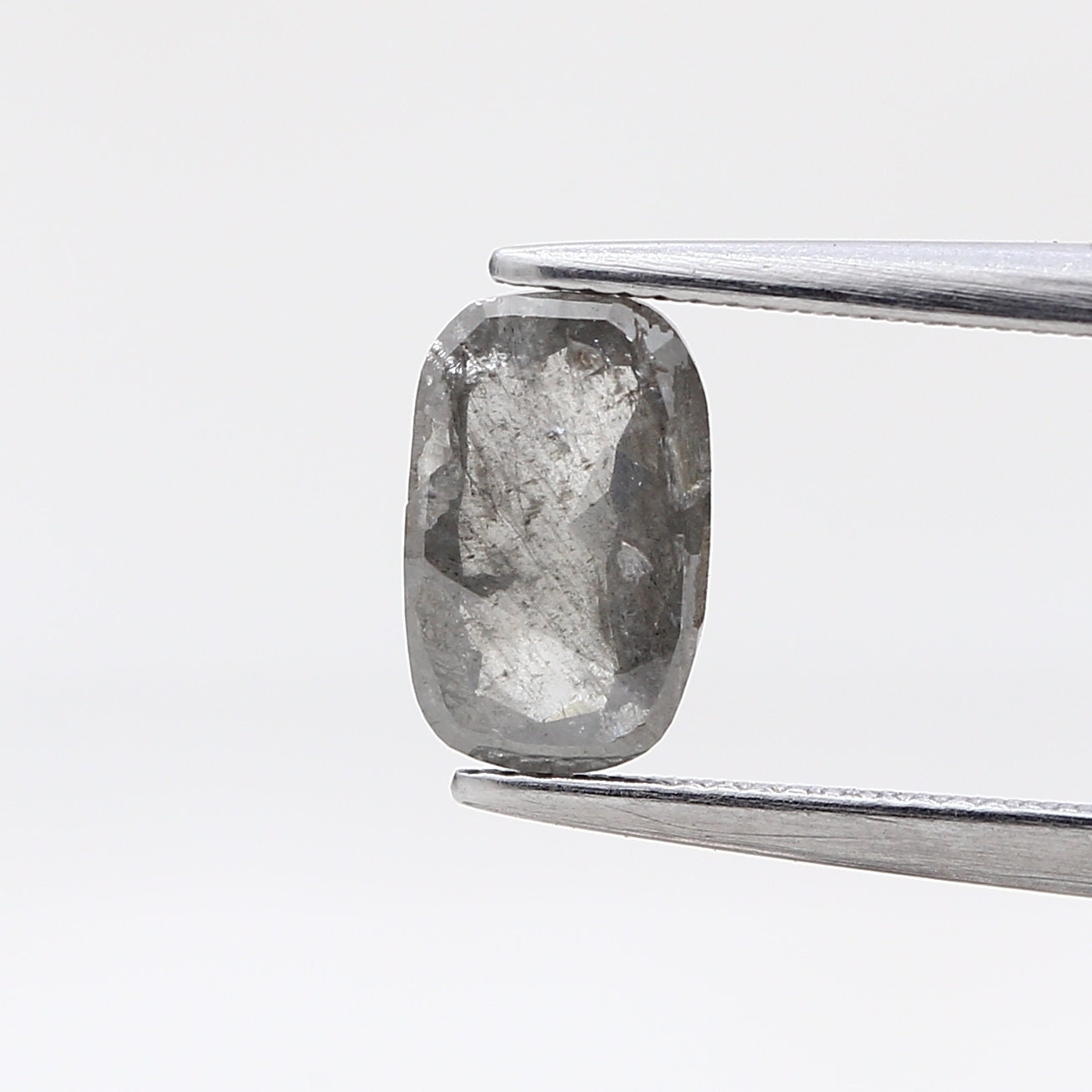 Natural Handmade 0.99 Carat Cushion Shape Diamond, Salt And Pepper Diamond For Customization Ring, Earring & Necklace